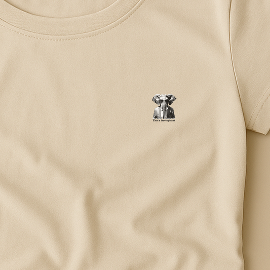 T-shirt ronde hals dames met grote print op achterkant / That's irrelephant