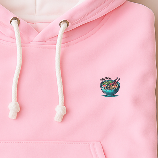 Hoodie multicolor unisex met grote print op achterkant / Pho Real