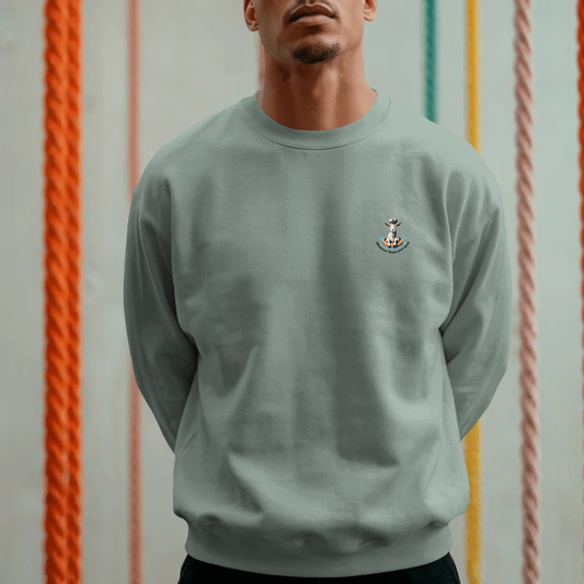 Sweater met grote print op achterkant / Whatever floats your goat