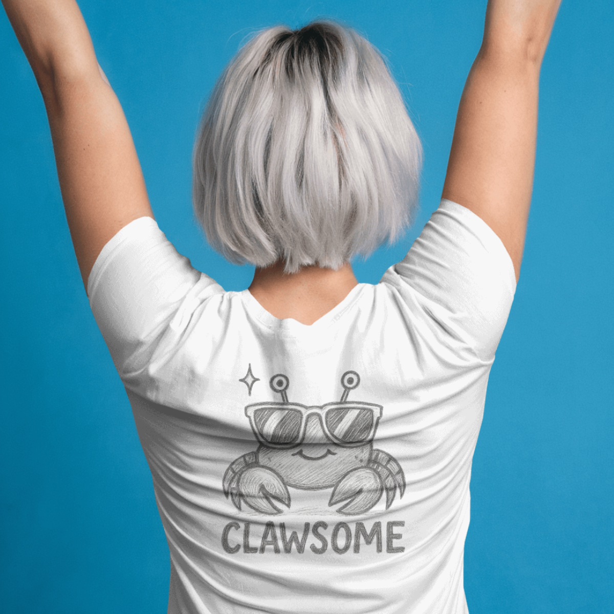 T-shirt dames ronde hals - Clawsome cute