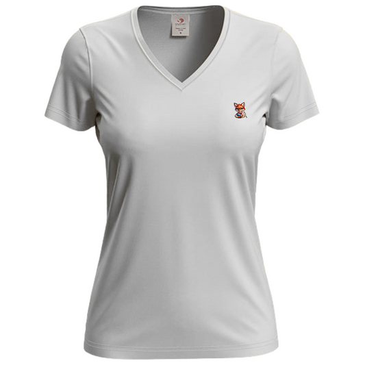 T-shirt dames V-hals met print / For fox sake