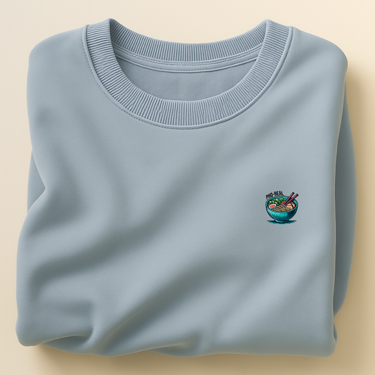 Sweater met grote print op achterkant / Pho real