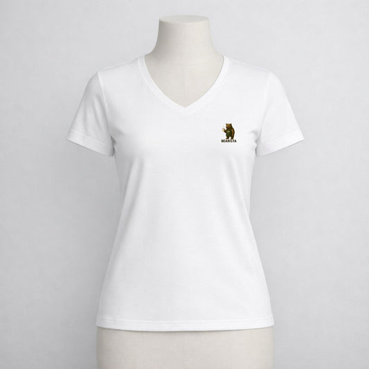 T-shirt dames V-hals - Bearista
