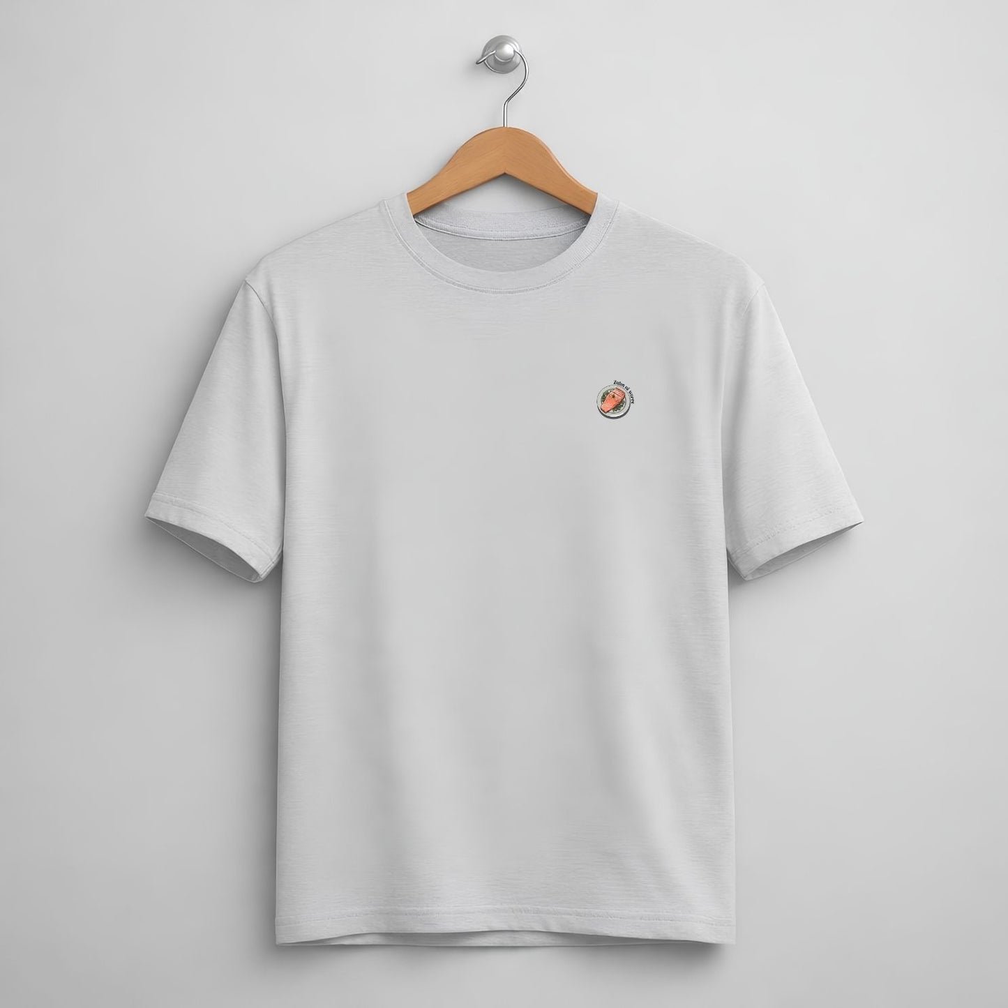T-shirt heren - Zalm ni worre