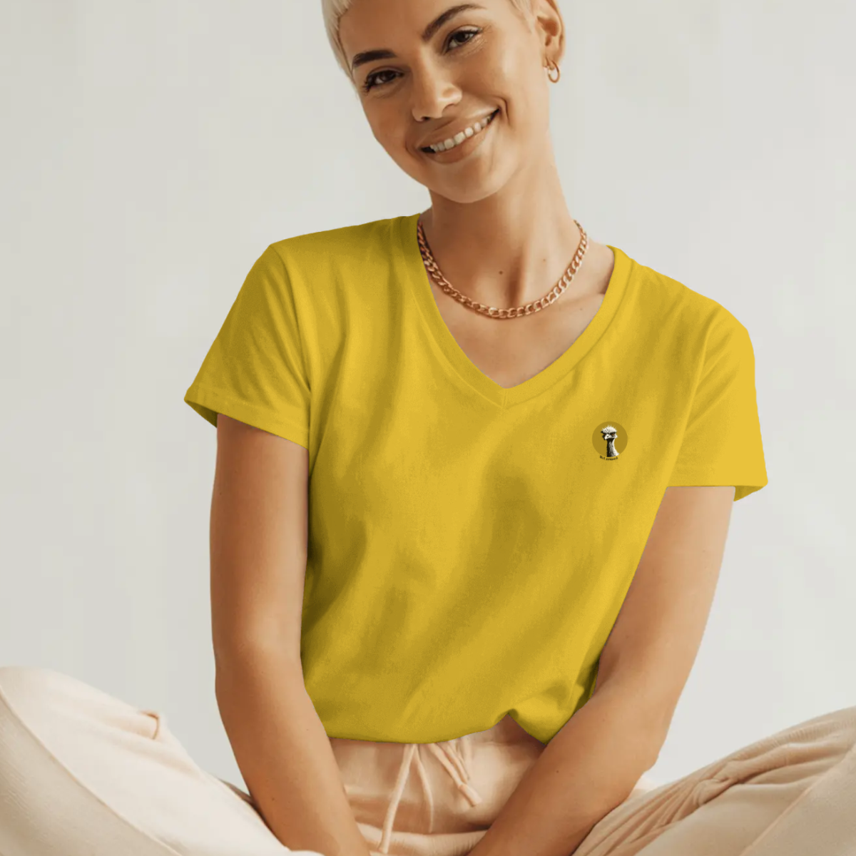 T-shirt dames V-hals - Not emused