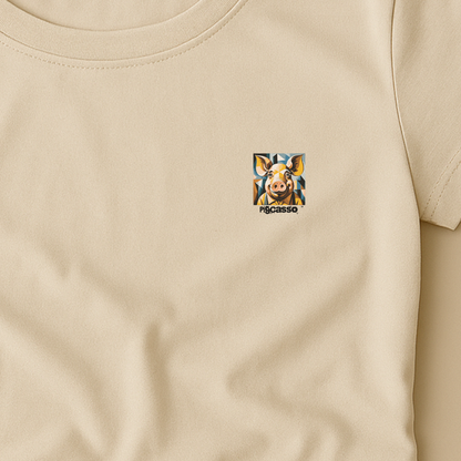 T-shirt dames ronde hals - Pigcasso