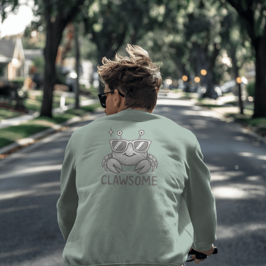 Sweater met grote print op achterkant / Clawsome cute