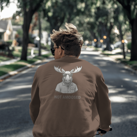 Sweater met grote print op achterkant / Not amoosed