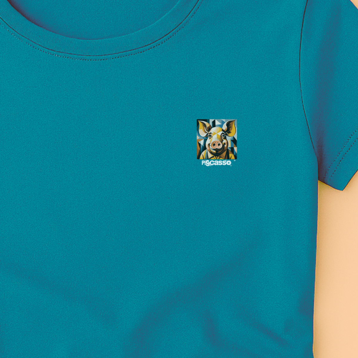T-shirt dames ronde hals - Pigcasso