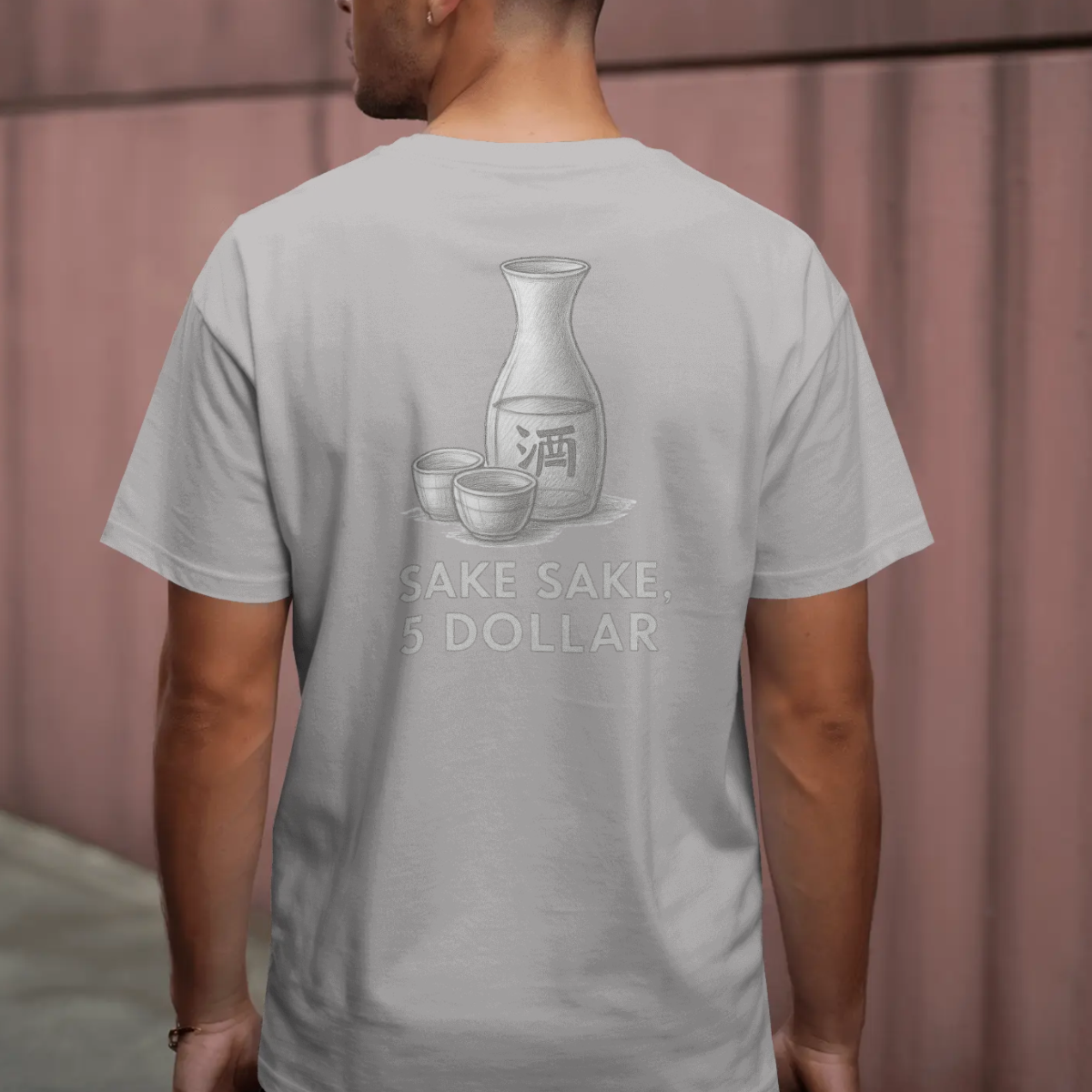 T-shirt heren - Sake sake, 5 dollar