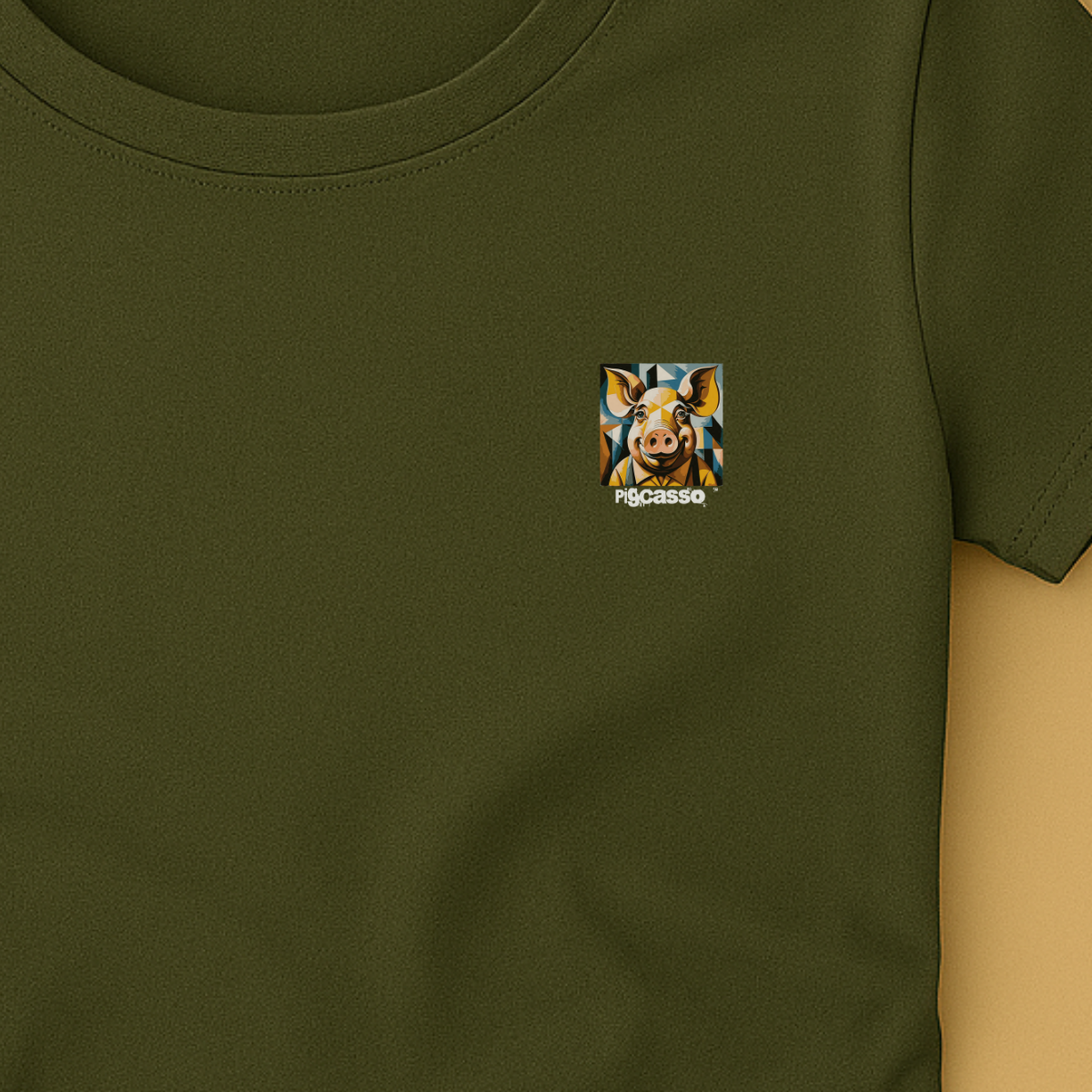T-shirt dames ronde hals - Pigcasso