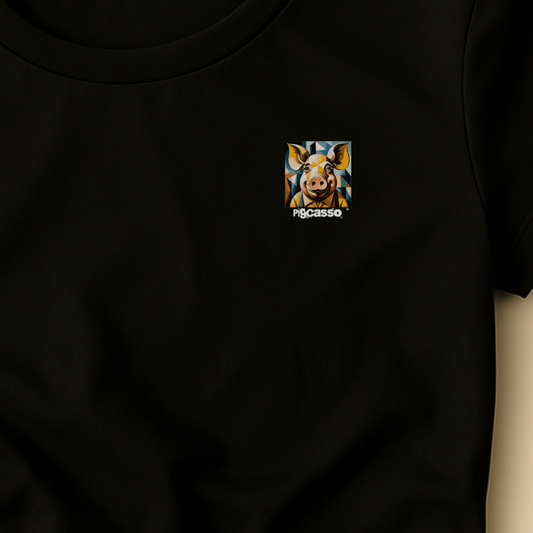 T-shirt ronde hals met print dames / Pigcasso