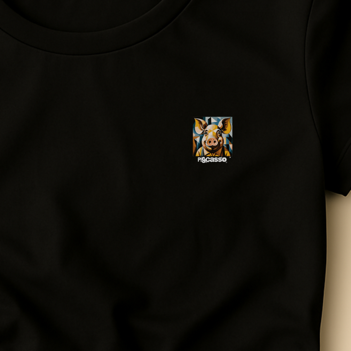 T-shirt dames ronde hals - Pigcasso
