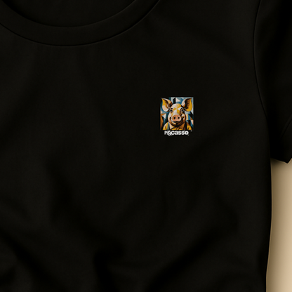 T-shirt dames ronde hals - Pigcasso