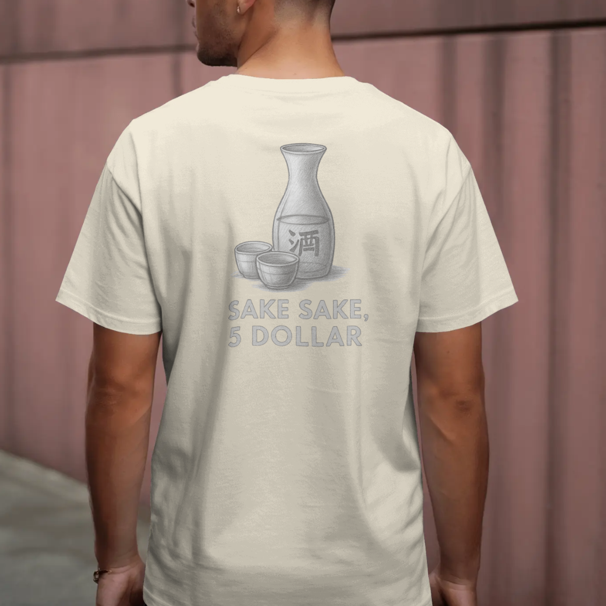 T-shirt heren - Sake sake, 5 dollar