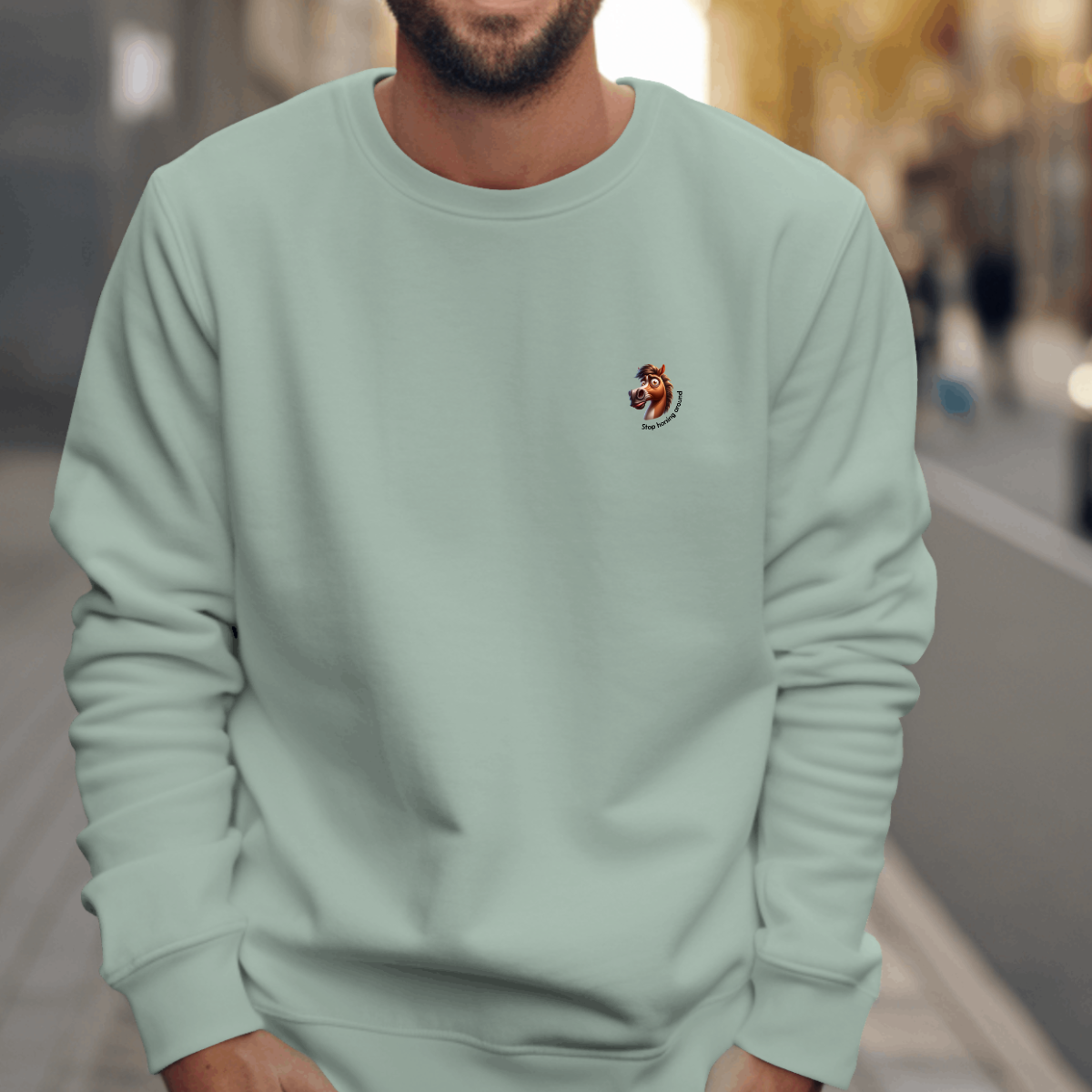 Sweater heren - Stop horsing around (head)