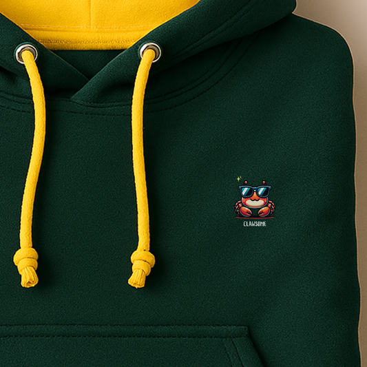 Hoodie multicolor unisex met grote print op achterkant / Clawsome cute