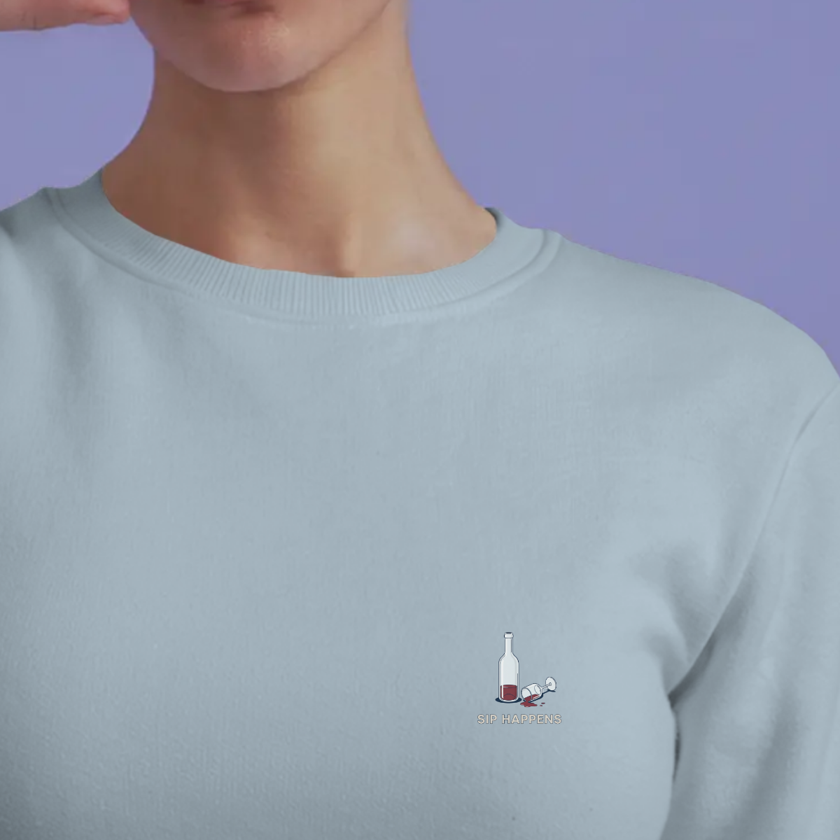 Sweater dames met print / Sip happens