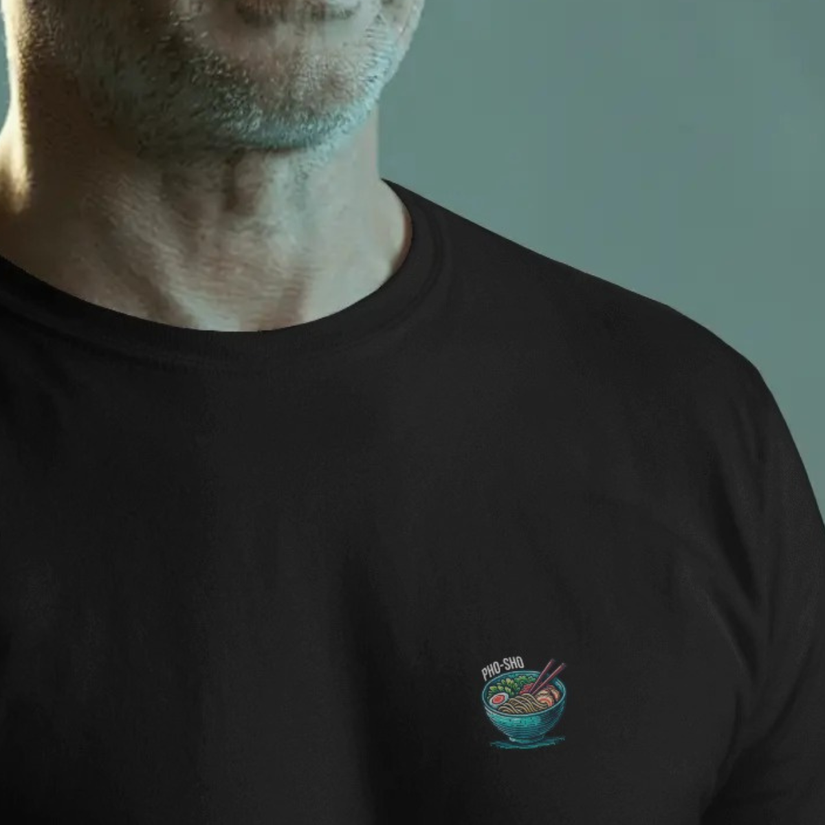 T-shirt heren ronde hals met print / Pho sho