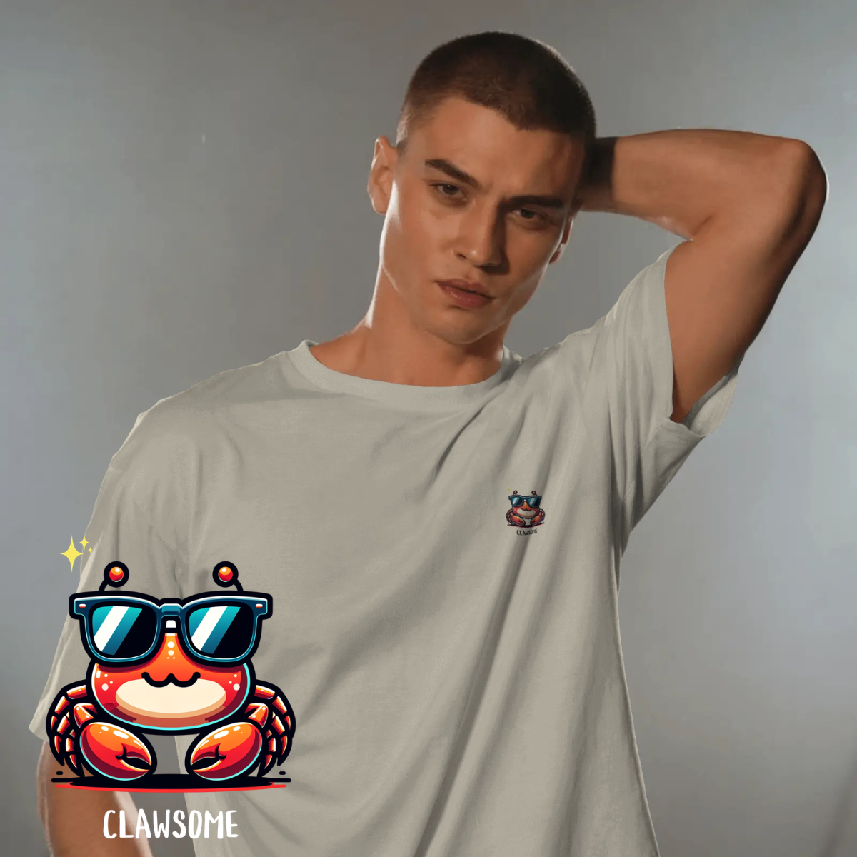 T-shirt heren - Clawsome cute