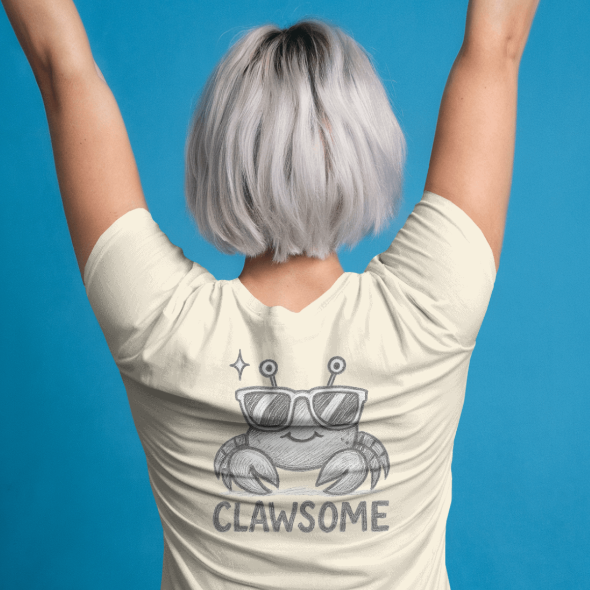 T-shirt dames ronde hals - Clawsome cute