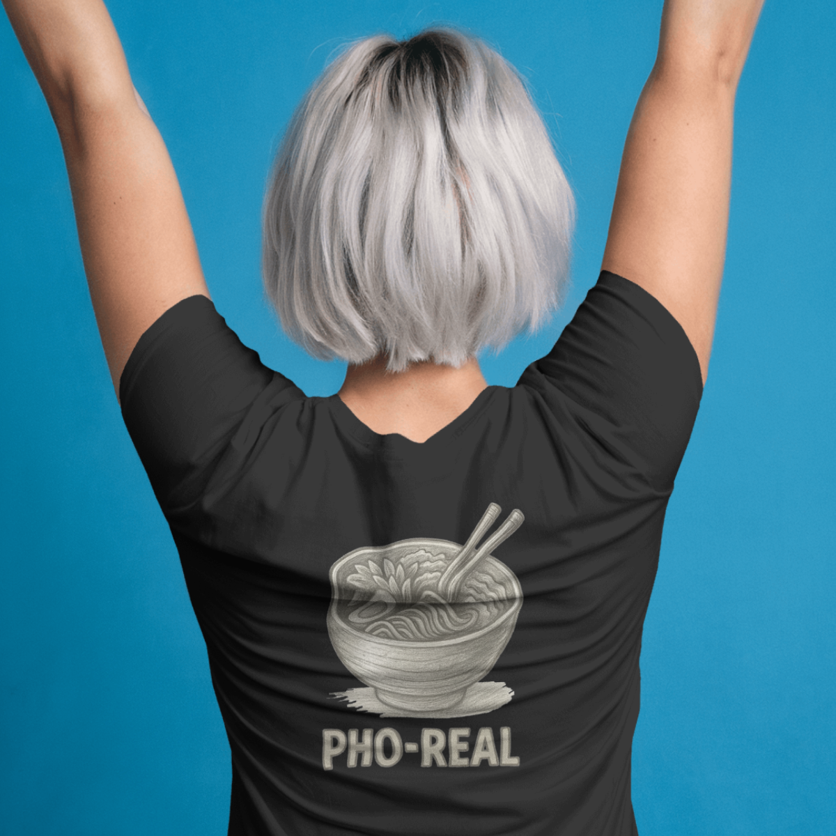 T-shirt dames ronde hals - Pho Real