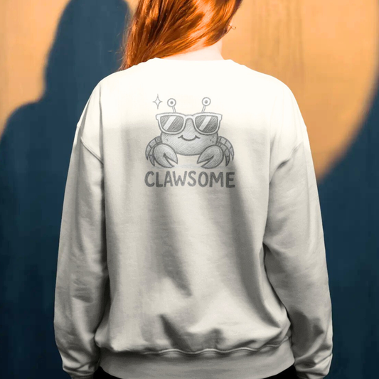 Sweater met grote print op achterkant / Clawsome cute