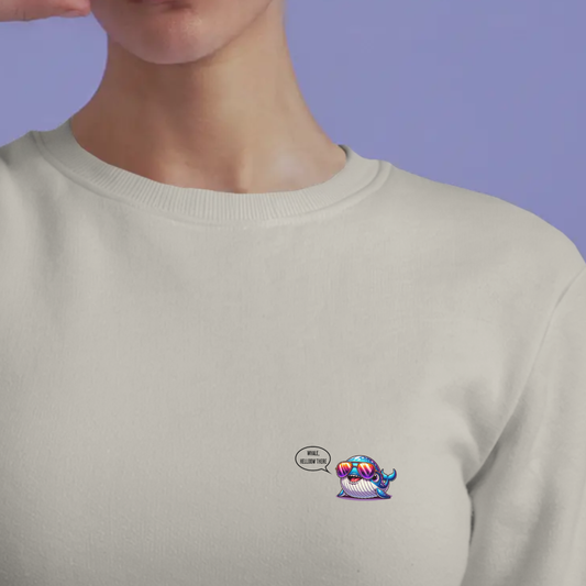 Sweater dames met print / Whale, helloow there