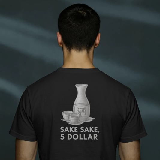 T-shirt heren - Sake sake, 5 dollar