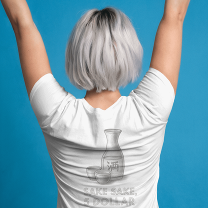 T-shirt dames ronde hals - Sake sake, 5 dollar