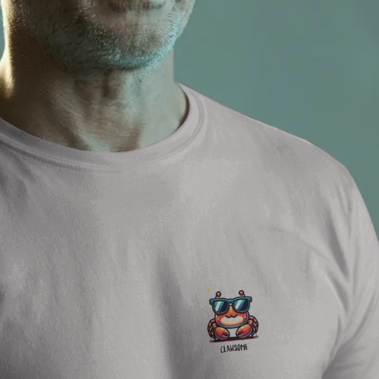 T-shirt heren ronde hals met print / Clawsome cute