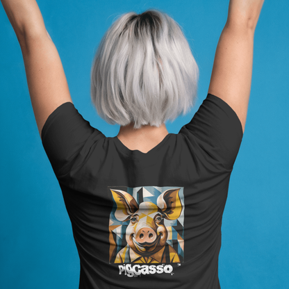 T-shirt dames ronde hals - Pigcasso