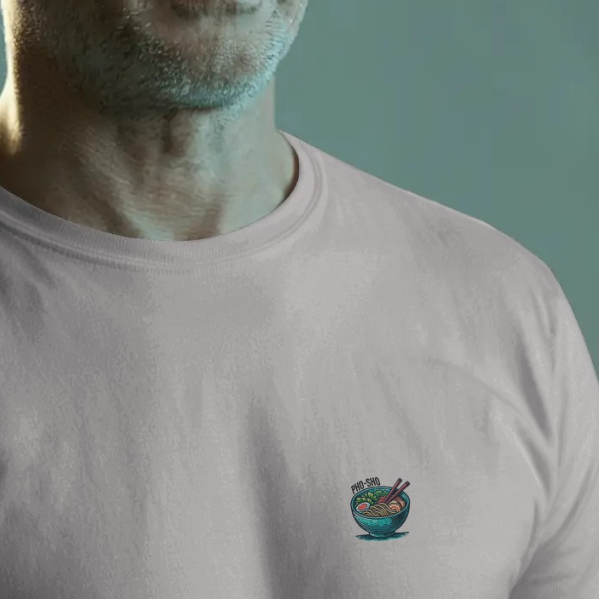 T-shirt heren ronde hals met print / Pho sho