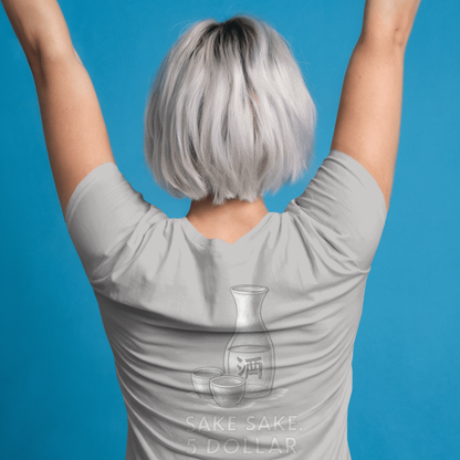 T-shirt dames ronde hals - Sake sake, 5 dollar
