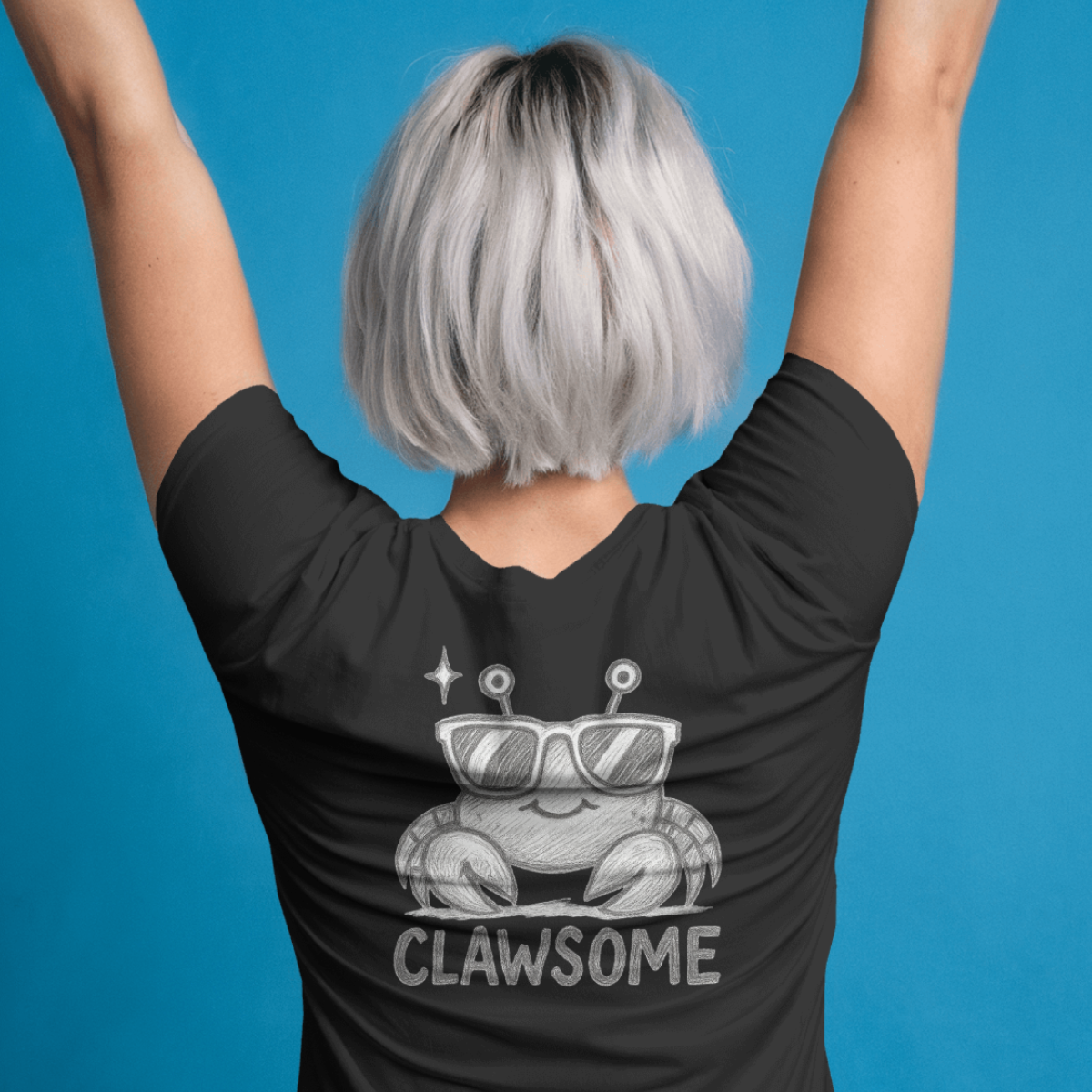T-shirt dames ronde hals - Clawsome cute