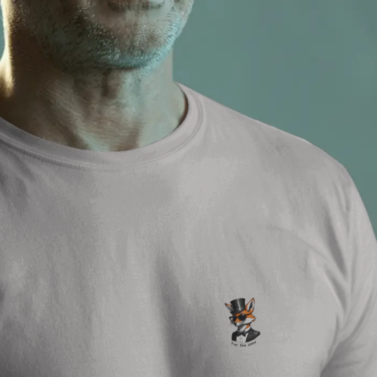 T-shirt heren ronde hals met print / For fox sake