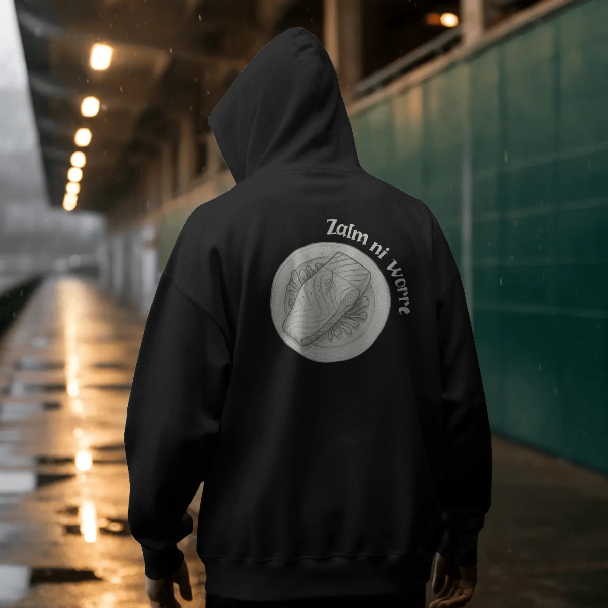 Hoodie unisex - Zalm ni worre