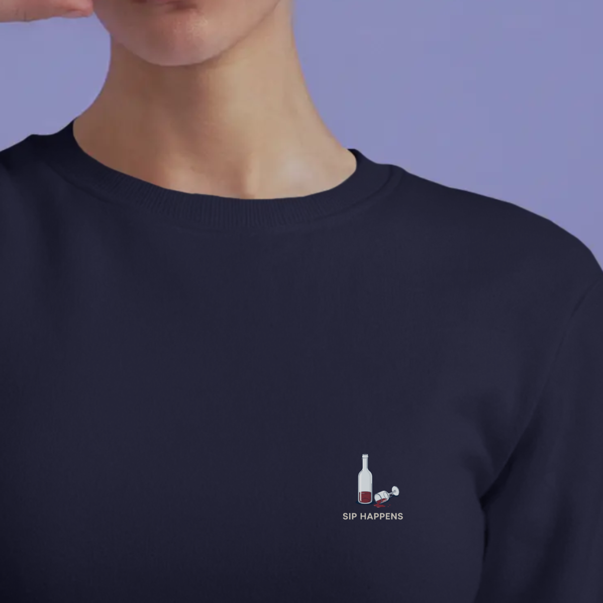 Sweater dames met print / Sip happens