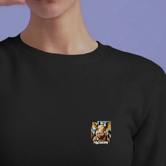 Sweater dames met print / Pigcasso