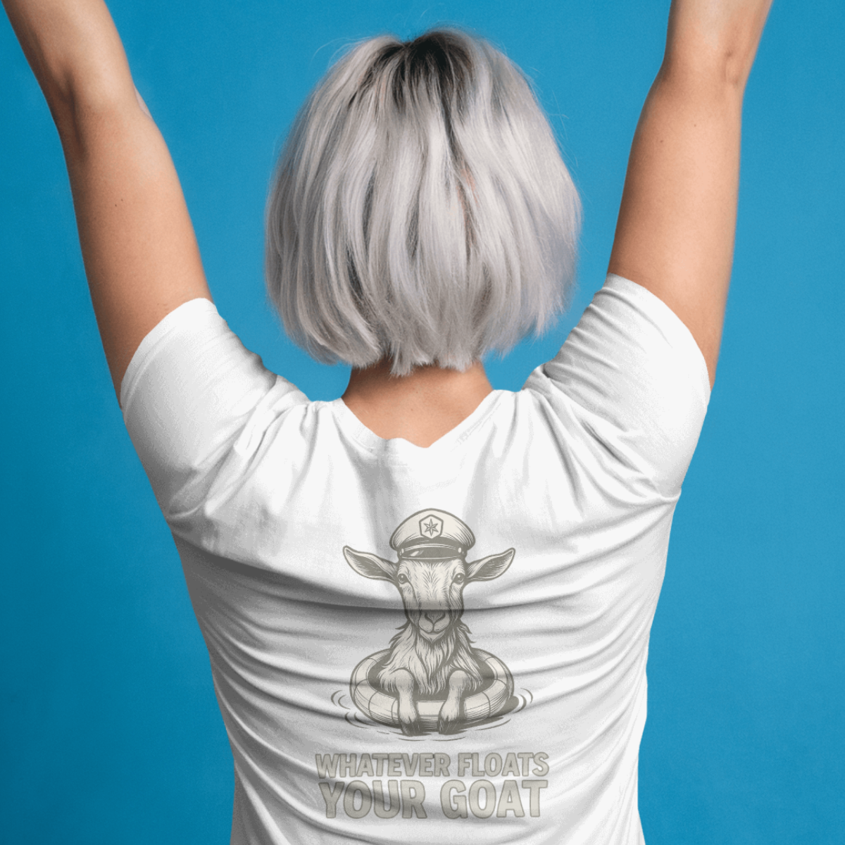 T-shirt dames ronde hals - Whatever floats your goat