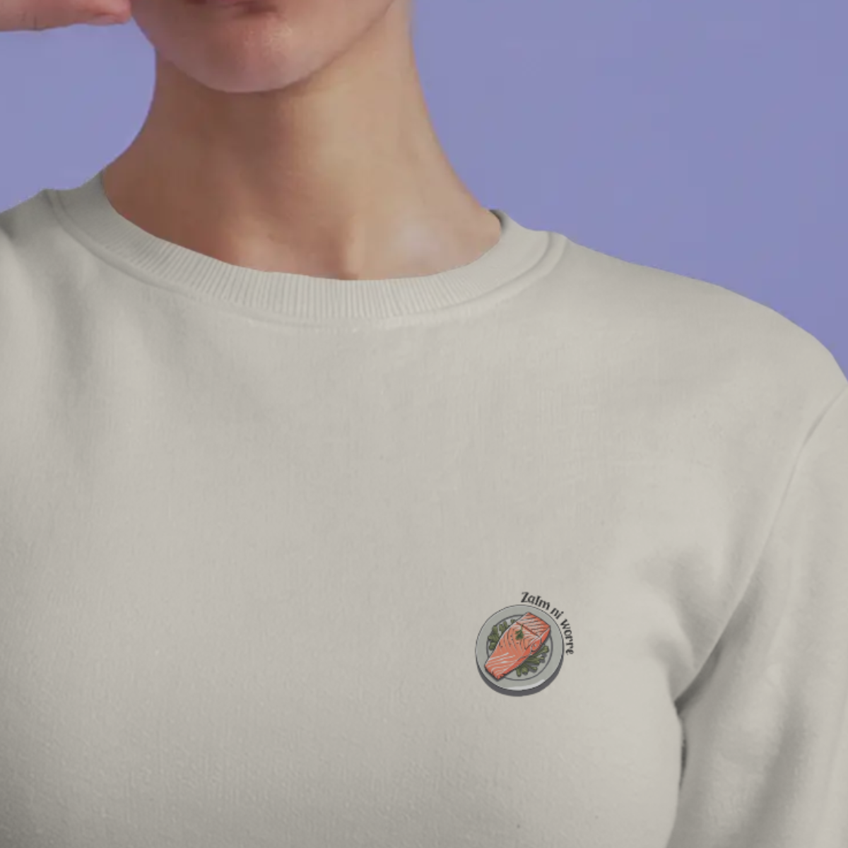Sweater dames - Zalm ni worre