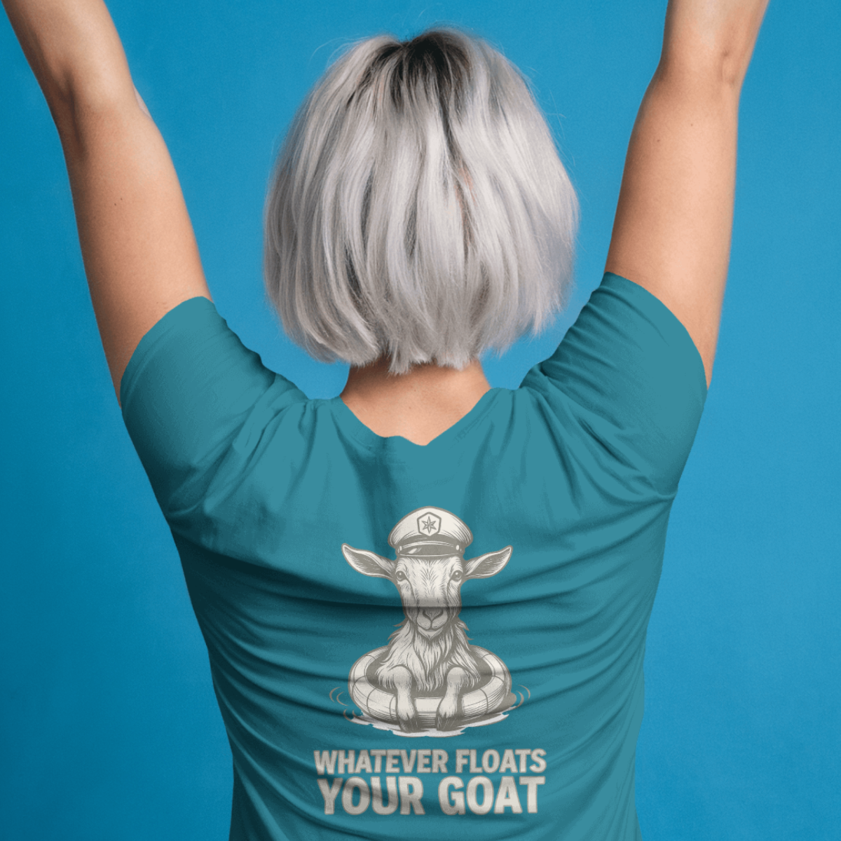 T-shirt dames ronde hals - Whatever floats your goat