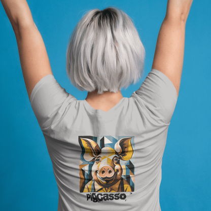 T-shirt dames ronde hals - Pigcasso