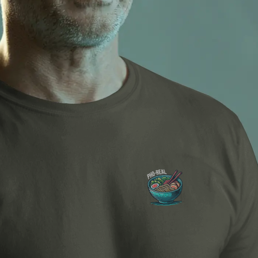 T-shirt heren ronde hals met print / Pho real