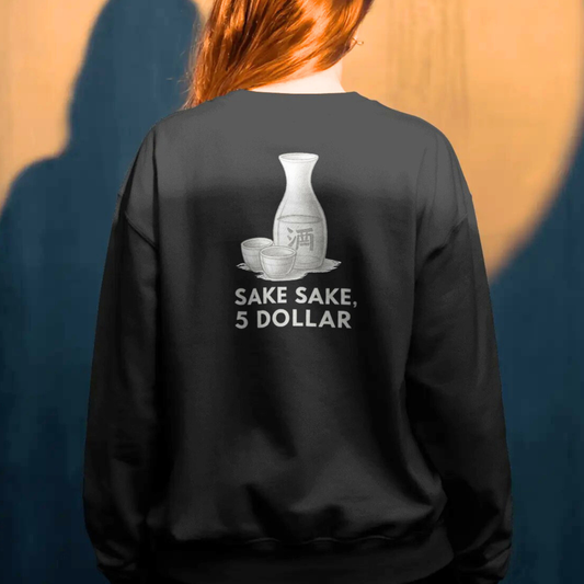 Sweater met grote print op achterkant / Sake sake, 5 dollar