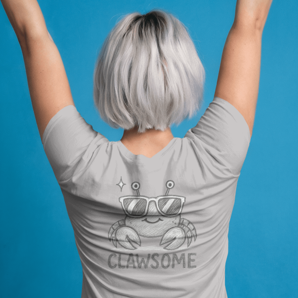 T-shirt dames ronde hals - Clawsome cute