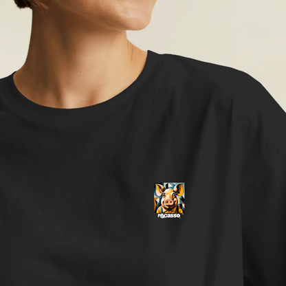 T-shirt dames ronde hals - Pigcasso