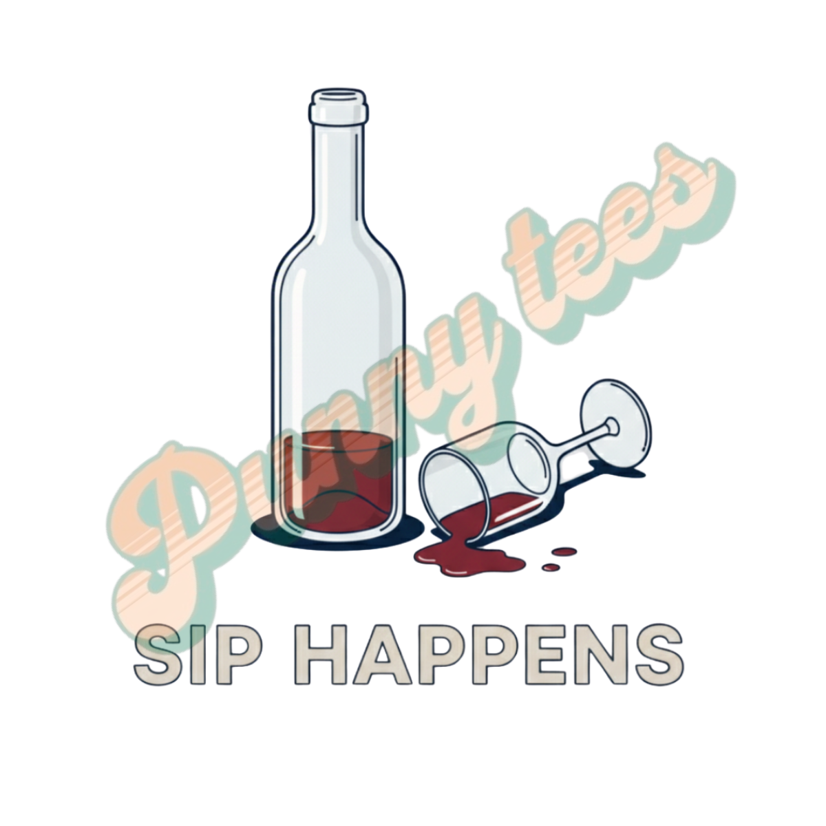Sweater dames met print / Sip happens