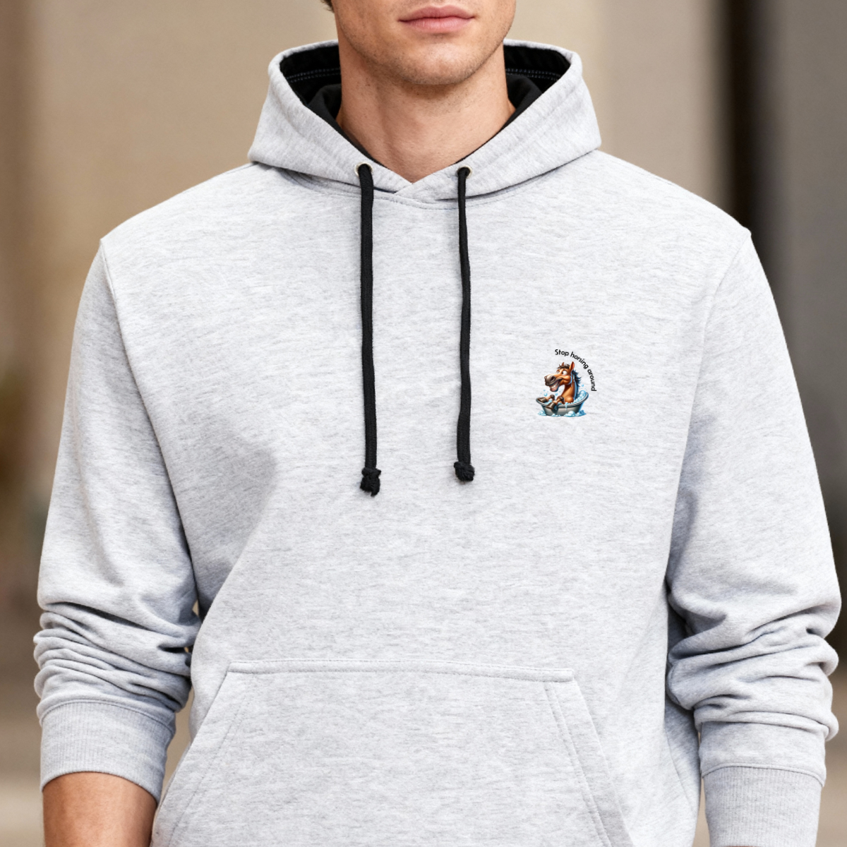 Hoodie unisex - Stop horsing around (bath)