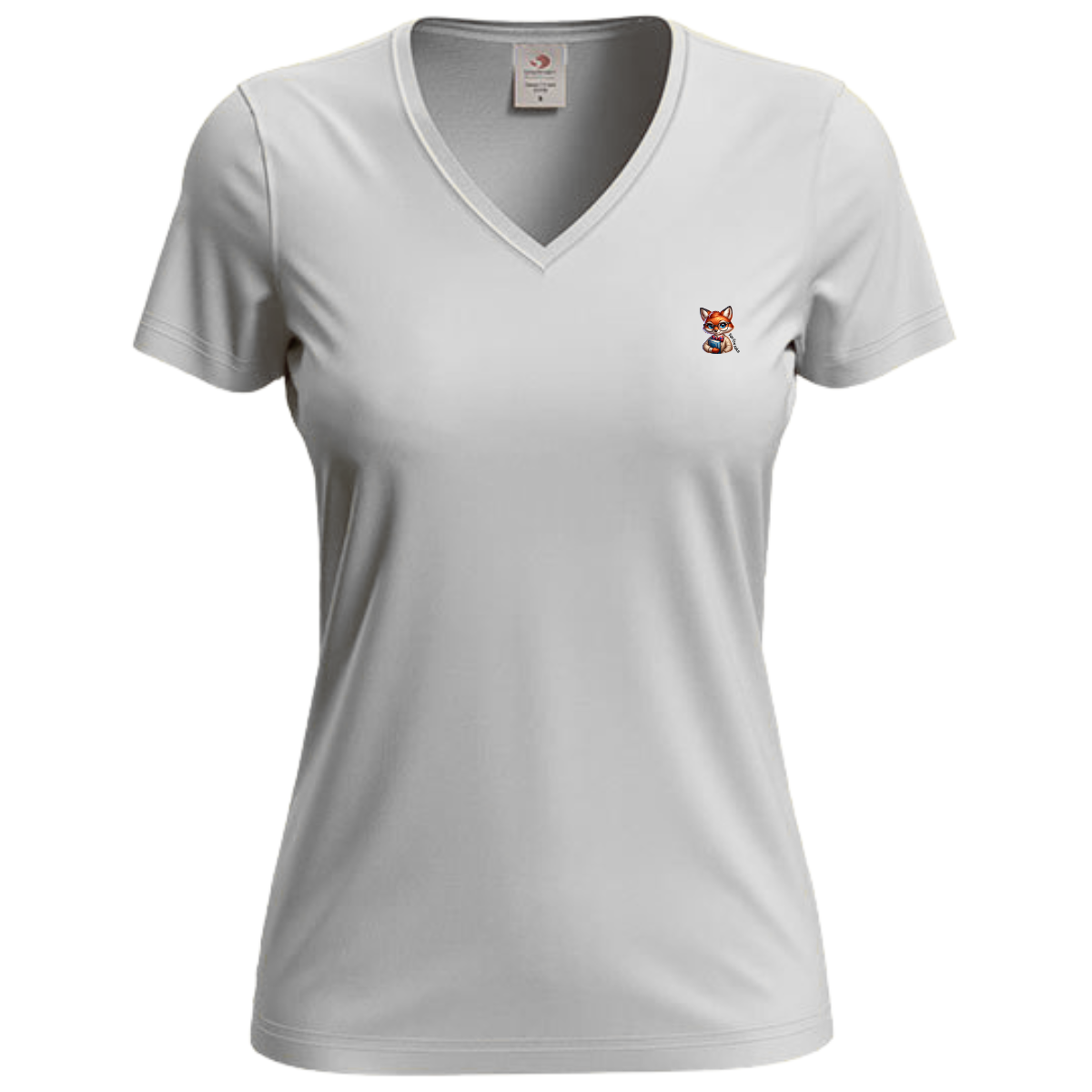 T-shirt dames V-hals met print / For fox sake